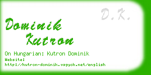 dominik kutron business card